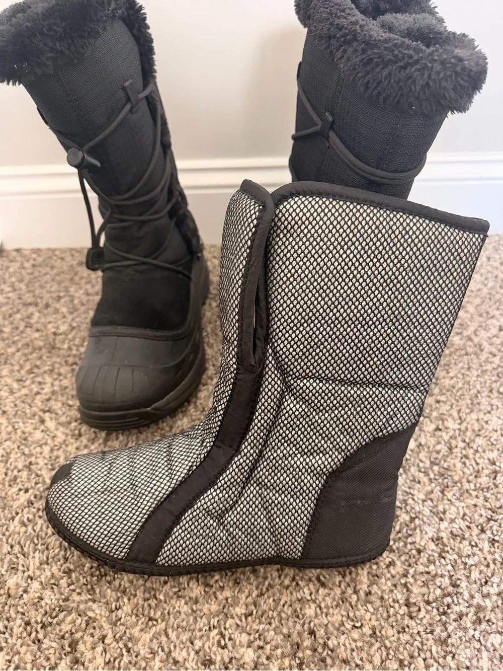 BAFFIN POLAR PROVEN ELLA WOMENS SNOW BOOTS  SIZE 7 WITH LINERS Ski Winter